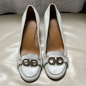 Salvatore Ferragamo white shoe